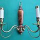 Pair of large antique candlestick wall sconces