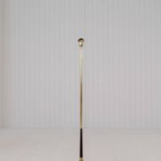 Modern mid-century brass trumpet-shaped floor lamp, Sweden, 1960s.