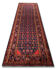 Long Vintage Persian Hamadan Rug, Traditional Oriental Blue Wool Runner 117x425cm
