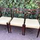 6 Scandinavian chairs with pale yellow skai seats