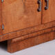 Restored walnut artdeco small cabinet, chrome-plated steel, czechia, 1930s