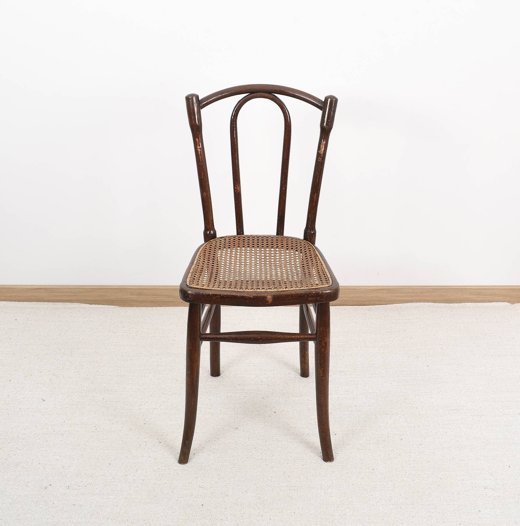 Old cane bistro chair