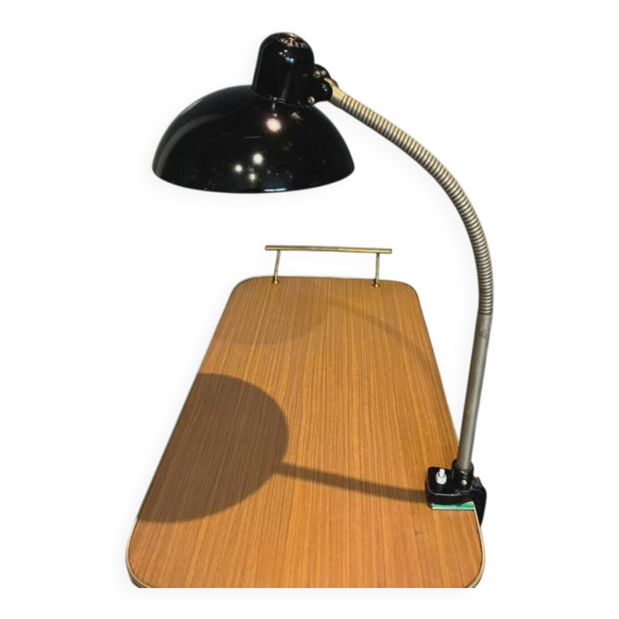 Kaiser Idell 6740 desk lamp by Christian Dell, black, Germany, 1950s
