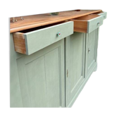 Buffet 3 portes en bois peint