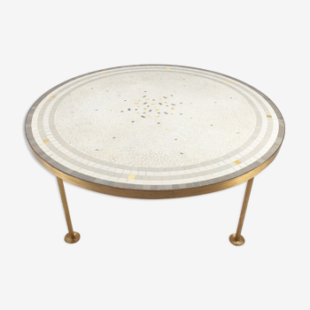 Table basse en mosaïque par Berthold Müller, années 1950