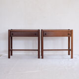 Paire de chevets vintage en teck