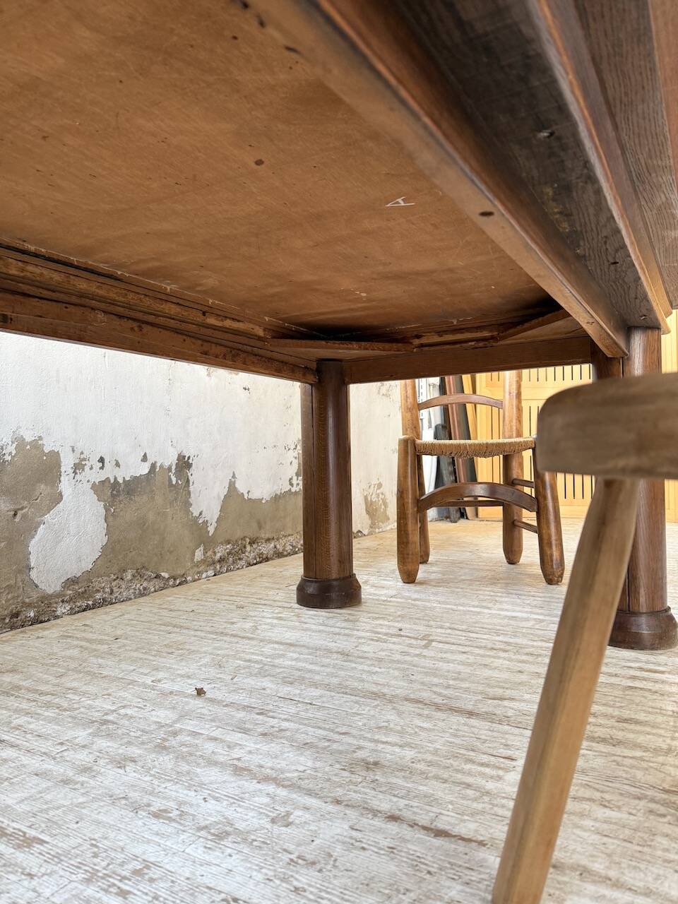 Dudouyt oak dining table 1940