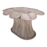 Vintage Oval Bamboo and Rattan Dining Table Base, France 1980's