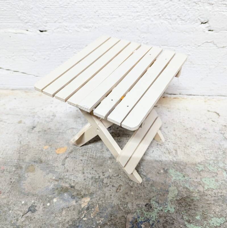 Small folding wooden stool