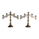 Paire de candélabres d'autel en bronze