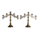 Paire de candélabres d'autel en bronze