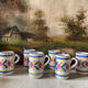 6 ceramic cups signed hc
