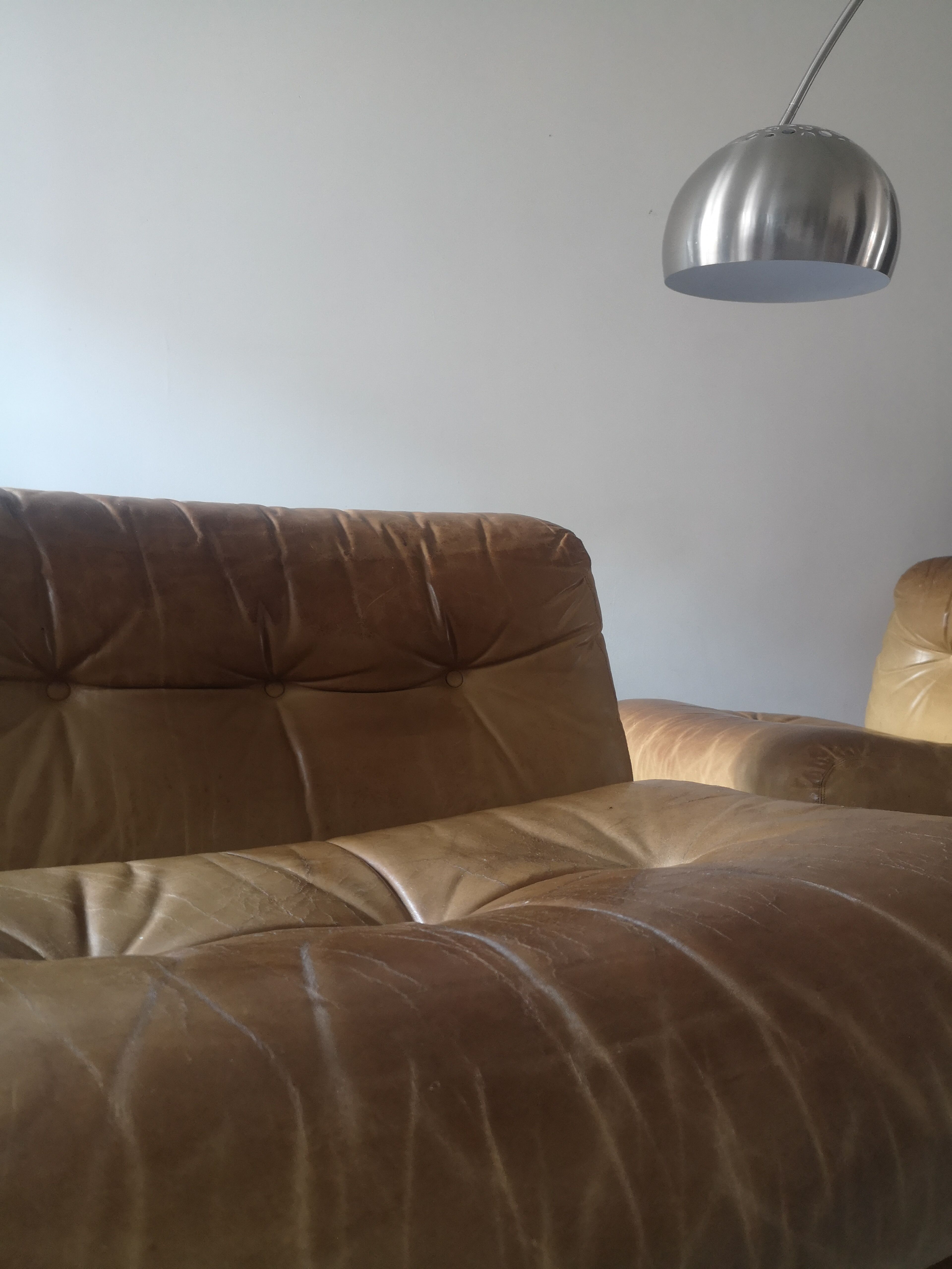 Leather sofa, Amanta model by Mario Bellini for B&B Italia, 1970