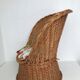 Fauteuil en osier tressé années 50/60