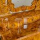 Commode coiffeuse Louis-Philippe en loupe d'orme et frêne - env. 1840-1860