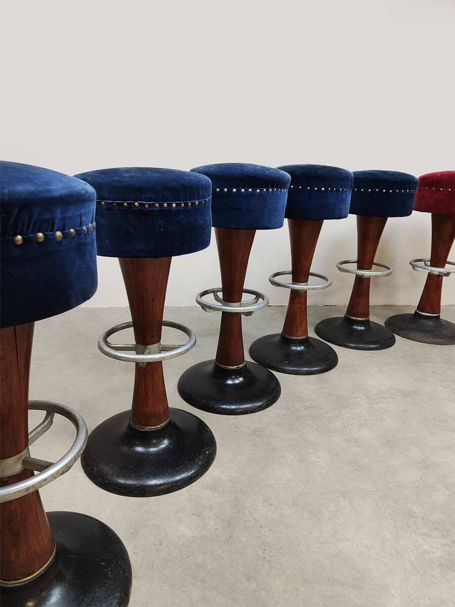 Vintage French café bar stools Art deco style