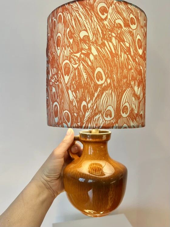 70s vintage orange lamp - wireless - suitable for outdoor use