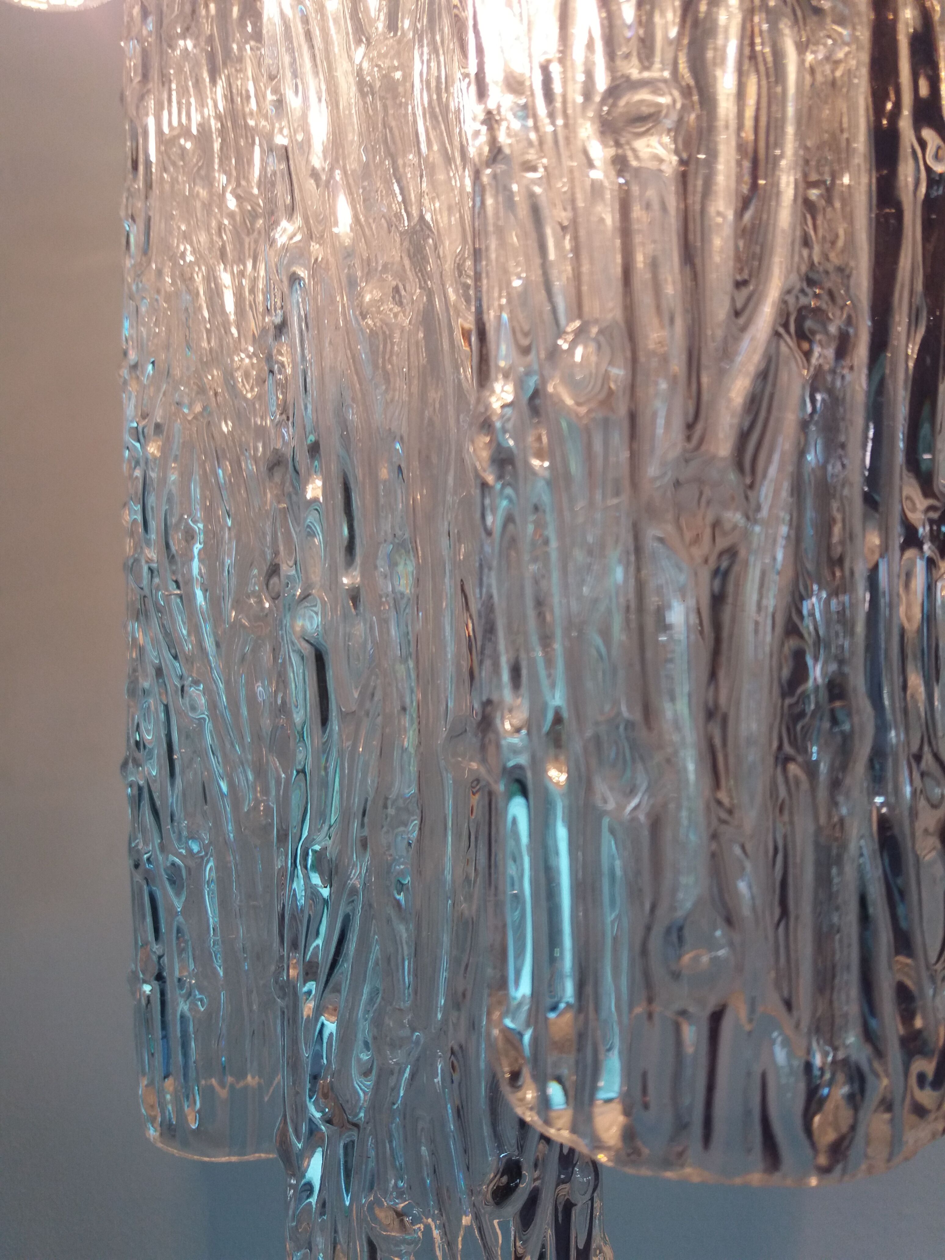 Murano glass chandelier "Tronchi" style 60's Venini style