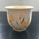 Italian flowerpot with floral decoration