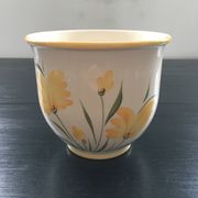 Cache pot italien décor floral