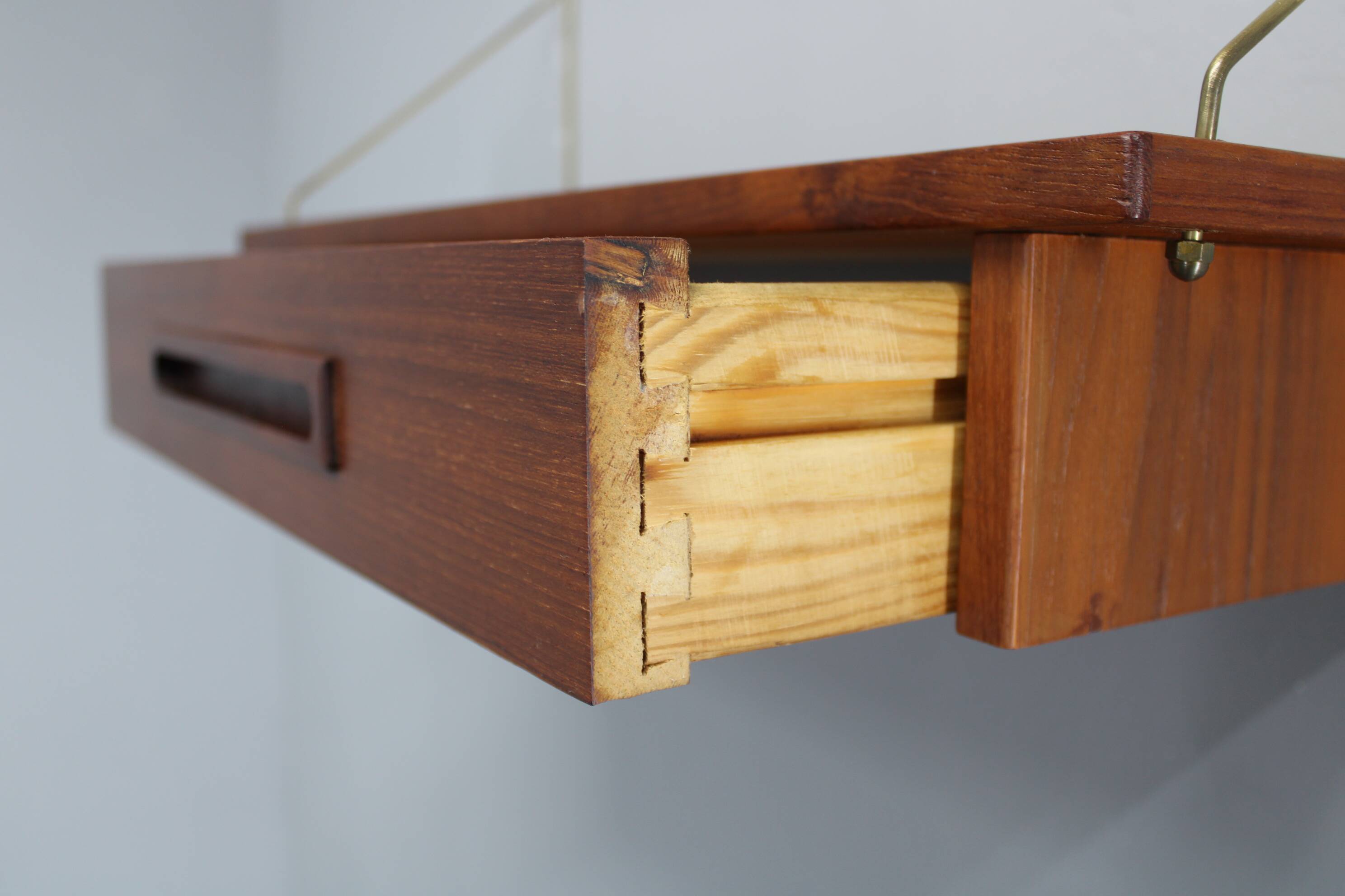 1960s teak shelf with drawer, Denmark