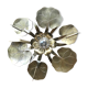 Plafonnier fleur nénuphar laiton doré