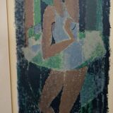 Fabian Lundqvist  (1913-1989), Swedish modern lithograph, 1958,  Framed