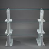 Carrara marble and glass library - 1970