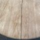Renovated round Art Deco dining table, extendable, made of solid oak, 213cm.