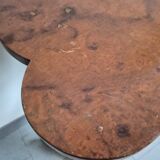 Art Nouveau side table in elm burl