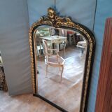 Large black and gold Napoleon III mirror 148X98