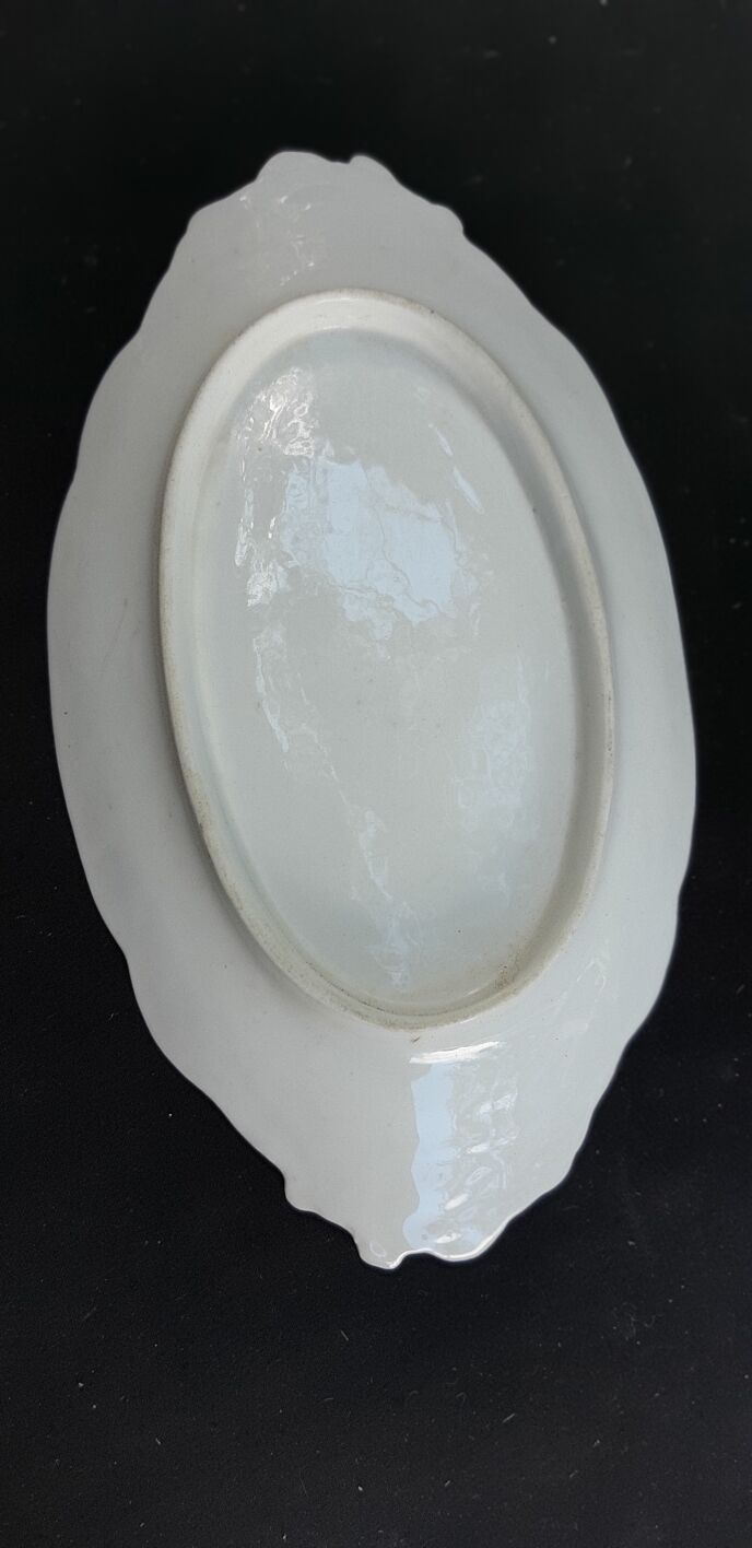 ravier - porcelain dish floral decoration and butterfly