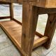 Old beech wood carpenter's workbench – over 100 years old – rustic style
