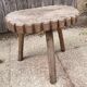Sculptural brutalist stool, vintage side table, 1950s.