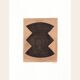 Abstract painting on framed paper signed Eawy in brown and black.
