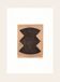 Abstract painting on framed paper signed Eawy in brown and black.