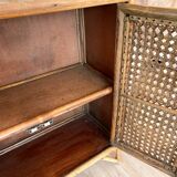 Étagère / Blibliothèque en bambou et rotin - Années 60/70