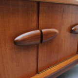 1960s british teak sideboard with bar cabinet