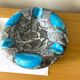 Pocket Ashtray Vallauris Blue Grey Ceramic Antique Vase