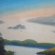 Painting „The Landscape with Hills”, Scandinavian design, 1970s, by V. Kier