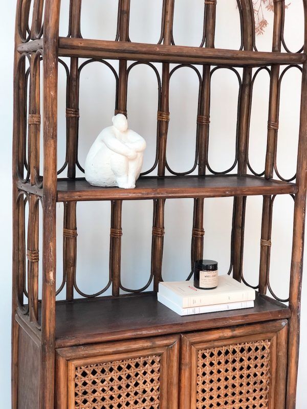 Vintage rattan shelf