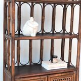 Vintage rattan shelf