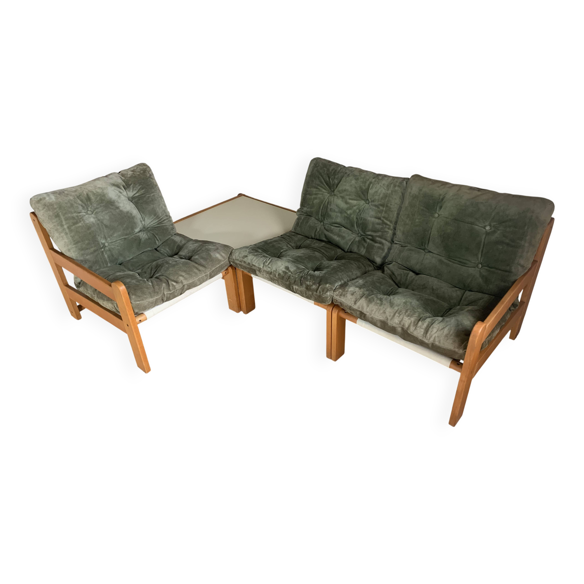 Canapé banquette modulable 3 places vintage