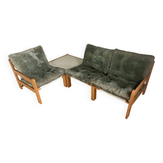Canapé banquette modulable 3 places vintage