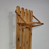 Pine wood coat rack / coatrack width 60 height 190 depth 30 cm