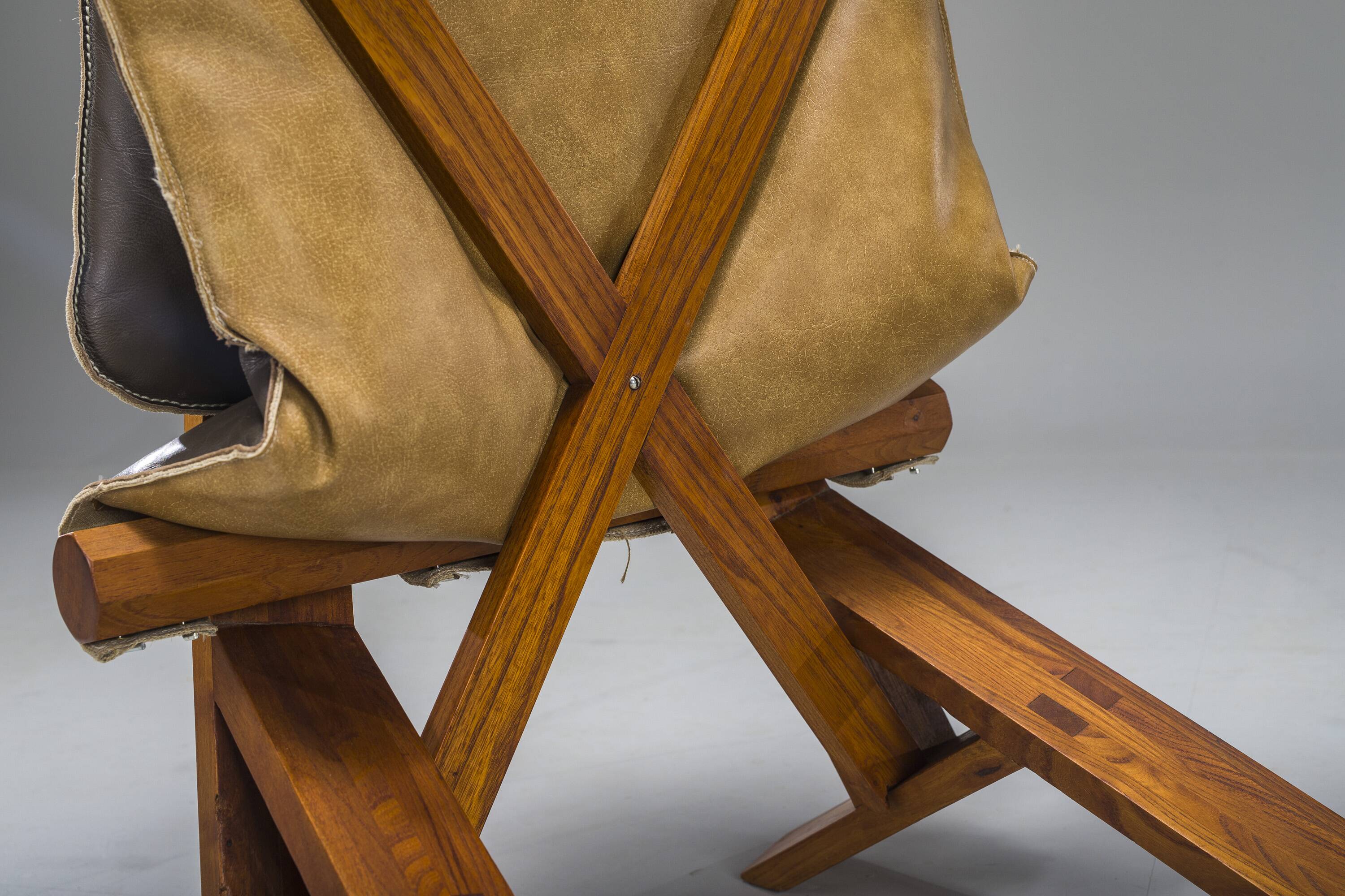 French S46 Dromadaire Chair by Pierre Chapo for Ebenisterie Seltz, 1970s