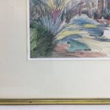 Henri Verge Sarrat – Drawing on watercolor “Oasis”