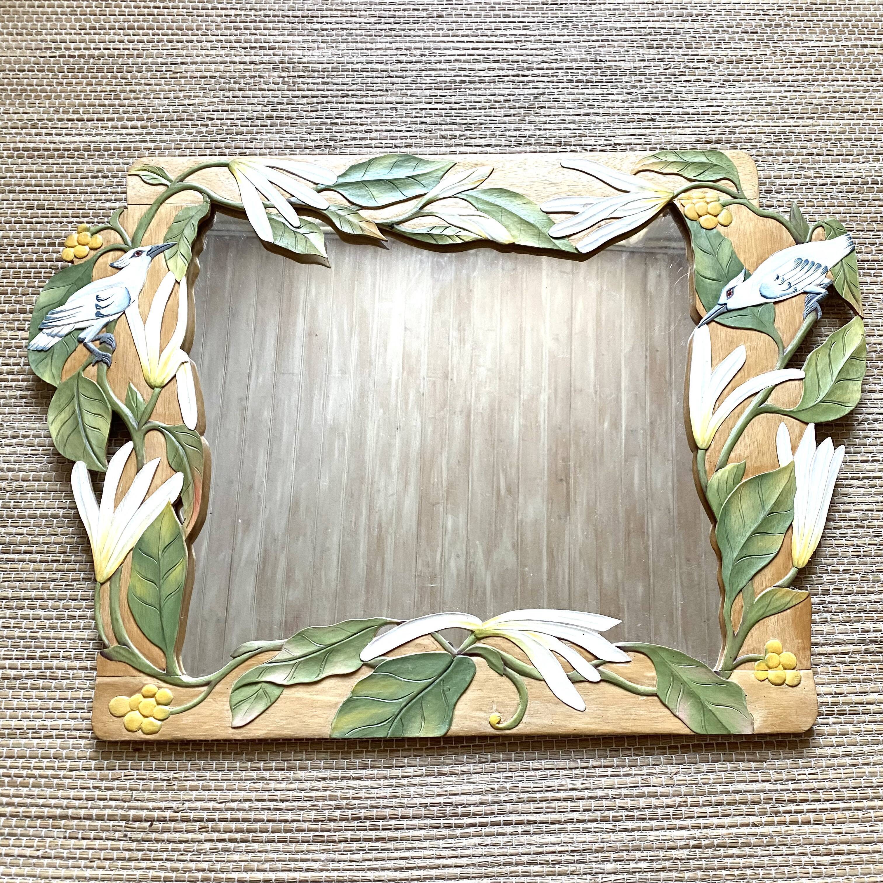 Exotic vintage mirror