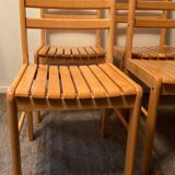 Set of 4 solid beech chairs