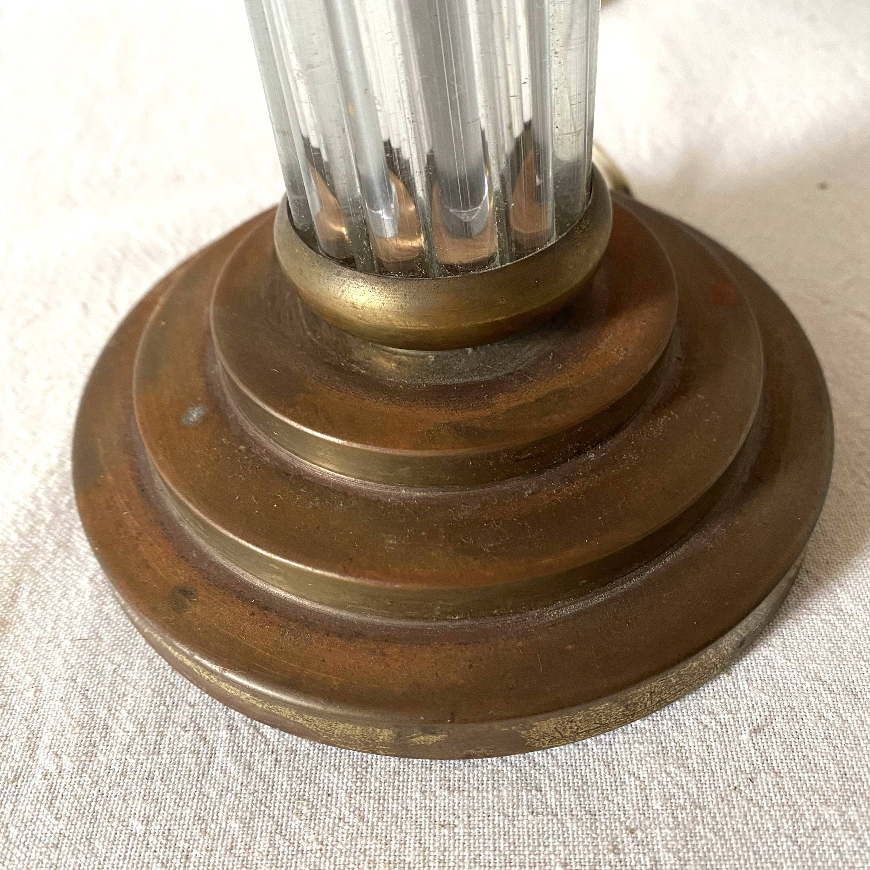Art deco column lamp